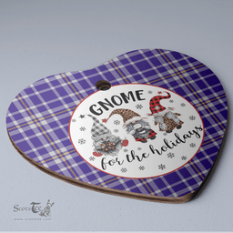 Scottish Ochterlony Clan Tartan Ceramic Ornament - Gnome Heart Style Scottish Plaid Tartan Plaid