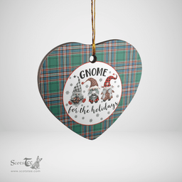 Scottish MacFarlane Hunting Ancient Clan Tartan Ceramic Ornament - Gnome Heart Style Scottish Plaid Tartan Plaid