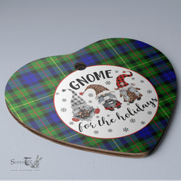 Scottish Rollo Clan Tartan Ceramic Ornament - Gnome Heart Style Scottish Plaid Tartan Plaid