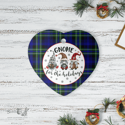 Scottish Arbuthnot Modern Clan Tartan Ceramic Ornament - Gnome Heart Style Scottish Plaid Tartan Plaid