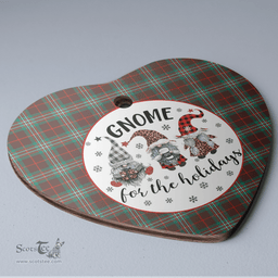 Scottish Scott Brown Ancient Clan Tartan Ceramic Ornament - Gnome Heart Style Scottish Plaid Tartan Plaid