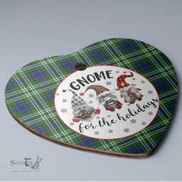 Scottish Tweedside District Clan Tartan Ceramic Ornament - Gnome Heart Style Scottish Plaid Tartan Plaid