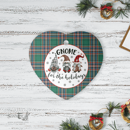 Scottish MacFarlane Hunting Ancient Clan Tartan Ceramic Ornament - Gnome Heart Style Scottish Plaid Tartan Plaid