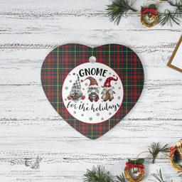 Scottish MacKintosh Hunting Modern Clan Tartan Ceramic Ornament - Gnome Heart Style Scottish Plaid Tartan Plaid