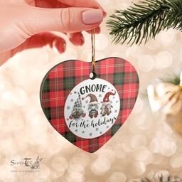 Scottish Nesbitt Modern Clan Tartan Ceramic Ornament - Gnome Heart Style Scottish Plaid Tartan Plaid