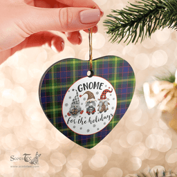 Scottish Watson Modern Clan Tartan Ceramic Ornament - Gnome Heart Style Scottish Plaid Tartan Plaid