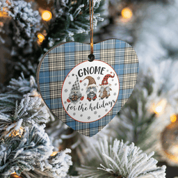 Scottish Napier Ancient Clan Tartan Ceramic Ornament - Gnome Heart Style Scottish Plaid Tartan Plaid