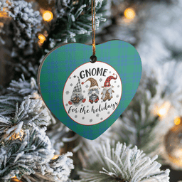 Scottish Montgomery Ancient Clan Tartan Ceramic Ornament - Gnome Heart Style Scottish Plaid Tartan Plaid