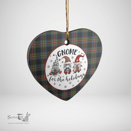 Scottish Lyle Clan Tartan Ceramic Ornament - Gnome Heart Style Scottish Plaid Tartan Plaid