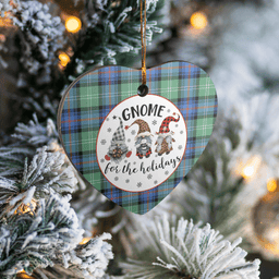 Scottish Sutherland Old Ancient Clan Tartan Ceramic Ornament - Gnome Heart Style Scottish Plaid Tartan Plaid