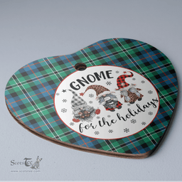 Scottish Rose Hunting Ancient Clan Tartan Ceramic Ornament - Gnome Heart Style Scottish Plaid Tartan Plaid