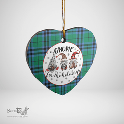 Scottish Keith Ancient Clan Tartan Ceramic Ornament - Gnome Heart Style Scottish Plaid Tartan Plaid