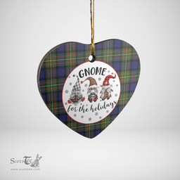Scottish MacLaren Modern Clan Tartan Ceramic Ornament - Gnome Heart Style Scottish Plaid Tartan Plaid