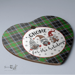 Scottish Webster Clan Tartan Ceramic Ornament - Gnome Heart Style Scottish Plaid Tartan Plaid