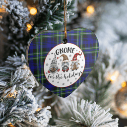 Scottish Arbuthnot Modern Clan Tartan Ceramic Ornament - Gnome Heart Style Scottish Plaid Tartan Plaid