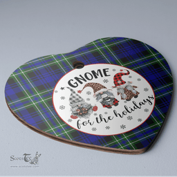 Scottish Arbuthnot Modern Clan Tartan Ceramic Ornament - Gnome Heart Style Scottish Plaid Tartan Plaid