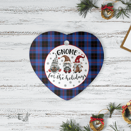 Scottish Maule Clan Tartan Ceramic Ornament - Gnome Heart Style Scottish Plaid Tartan Plaid