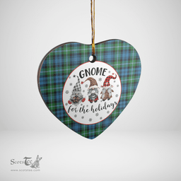 Scottish Lyon Clan Tartan Ceramic Ornament - Gnome Heart Style Scottish Plaid Tartan Plaid