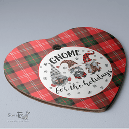 Scottish Nesbitt Modern Clan Tartan Ceramic Ornament - Gnome Heart Style Scottish Plaid Tartan Plaid