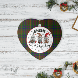 Scottish Hall Clan Tartan Ceramic Ornament - Gnome Heart Style Scottish Plaid Tartan Plaid
