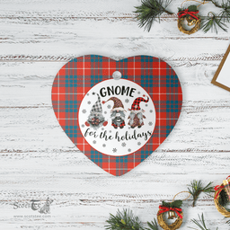 Scottish Hamilton Ancient Clan Tartan Ceramic Ornament - Gnome Heart Style Scottish Plaid Tartan Plaid