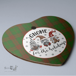 Scottish Maxwell Hunting Clan Tartan Ceramic Ornament - Gnome Heart Style Scottish Plaid Tartan Plaid