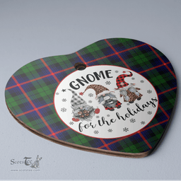 Scottish Urquhart Modern Clan Tartan Ceramic Ornament - Gnome Heart Style Scottish Plaid Tartan Plaid