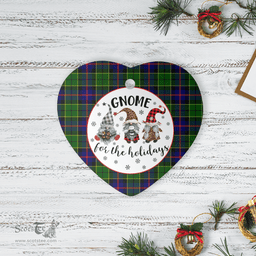 Scottish Forsyth Modern Clan Tartan Ceramic Ornament - Gnome Heart Style Scottish Plaid Tartan Plaid