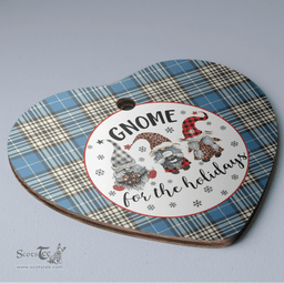 Scottish Napier Ancient Clan Tartan Ceramic Ornament - Gnome Heart Style Scottish Plaid Tartan Plaid