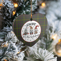 Scottish Hall Clan Tartan Ceramic Ornament - Gnome Heart Style Scottish Plaid Tartan Plaid