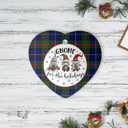 Scottish MacLeod of Harris Modern Clan Tartan Ceramic Ornament - Gnome Heart Style Scottish Plaid Tartan Plaid