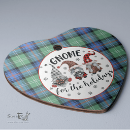 Scottish Sutherland Old Ancient Clan Tartan Ceramic Ornament - Gnome Heart Style Scottish Plaid Tartan Plaid