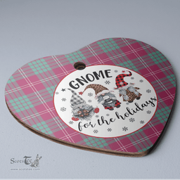 Scottish Crawford Ancient Clan Tartan Ceramic Ornament - Gnome Heart Style Scottish Plaid Tartan Plaid