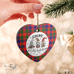 Scottish Gow Modern Clan Tartan Ceramic Ornament - Gnome Heart Style Scottish Plaid Tartan Plaid