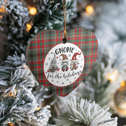Scottish Anderson of Arbrake Clan Tartan Ceramic Ornament - Gnome Heart Style Scottish Plaid Tartan Plaid