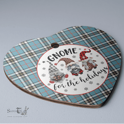 Scottish Thomson Clan Tartan Ceramic Ornament - Gnome Heart Style Scottish Plaid Tartan Plaid