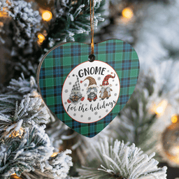 Scottish Graham of Menteith Ancient Clan Tartan Ceramic Ornament - Gnome Heart Style Scottish Plaid Tartan Plaid