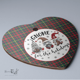 Scottish MacKintosh Hunting Modern Clan Tartan Ceramic Ornament - Gnome Heart Style Scottish Plaid Tartan Plaid