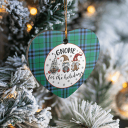 Scottish Keith Ancient Clan Tartan Ceramic Ornament - Gnome Heart Style Scottish Plaid Tartan Plaid