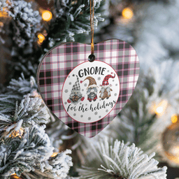Scottish MacPherson Hunting Modern Clan Tartan Ceramic Ornament - Gnome Heart Style Scottish Plaid Tartan Plaid