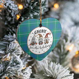 Scottish Hamilton Hunting Ancient Clan Tartan Ceramic Ornament - Gnome Heart Style Scottish Plaid Tartan Plaid
