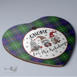 Scottish MacThomas Modern Clan Tartan Ceramic Ornament - Gnome Heart Style Scottish Plaid Tartan Plaid