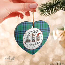 Scottish Keith Ancient Clan Tartan Ceramic Ornament - Gnome Heart Style Scottish Plaid Tartan Plaid