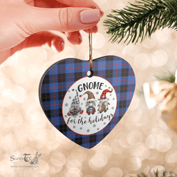 Scottish Maule Clan Tartan Ceramic Ornament - Gnome Heart Style Scottish Plaid Tartan Plaid