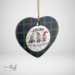 Scottish MacEwen Modern Clan Tartan Ceramic Ornament - Gnome Heart Style Scottish Plaid Tartan Plaid