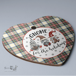 Scottish Stewart Dress Ancient Clan Tartan Ceramic Ornament - Gnome Heart Style Scottish Plaid Tartan Plaid