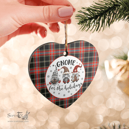 Scottish Norwegian Night Clan Tartan Ceramic Ornament - Gnome Heart Style Scottish Plaid Tartan Plaid