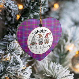 Scottish Jackson Clan Tartan Ceramic Ornament - Gnome Heart Style Scottish Plaid Tartan Plaid