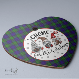 Scottish MacKinlay Modern Clan Tartan Ceramic Ornament - Gnome Heart Style Scottish Plaid Tartan Plaid