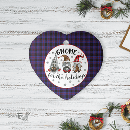 Scottish Horsburgh Clan Tartan Ceramic Ornament - Gnome Heart Style Scottish Plaid Tartan Plaid
